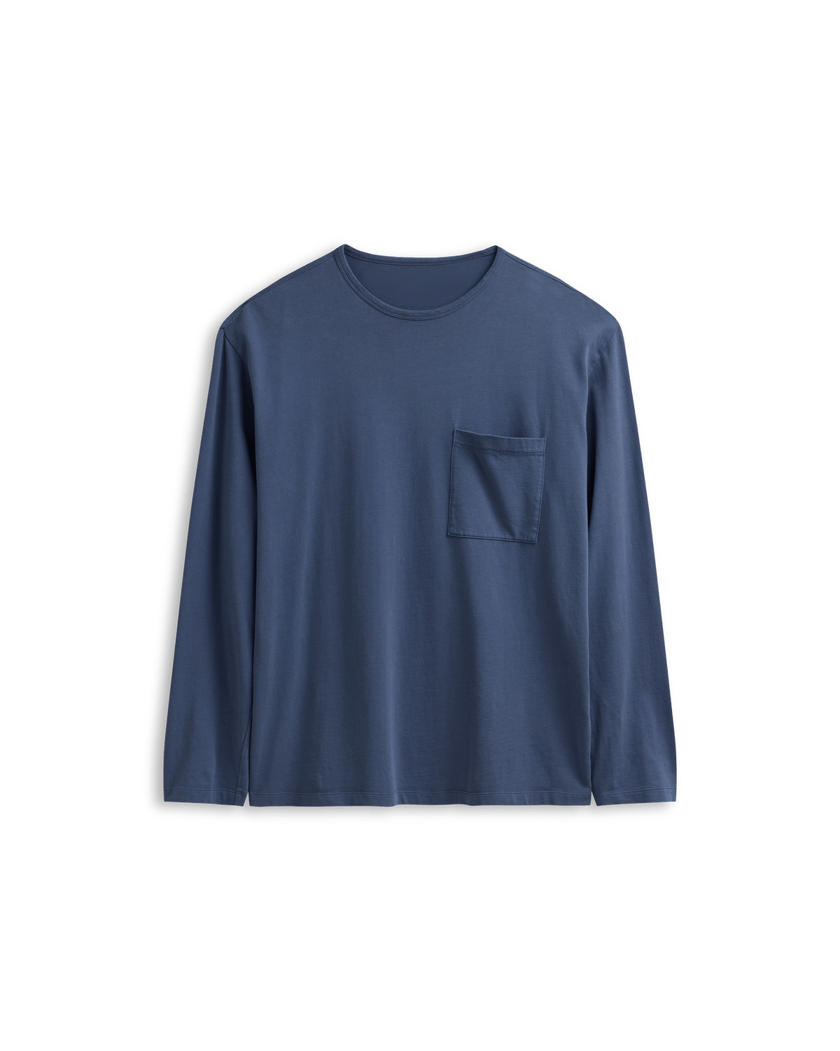Henri Long Sleeve T-Shirt - Washed Mid Blue