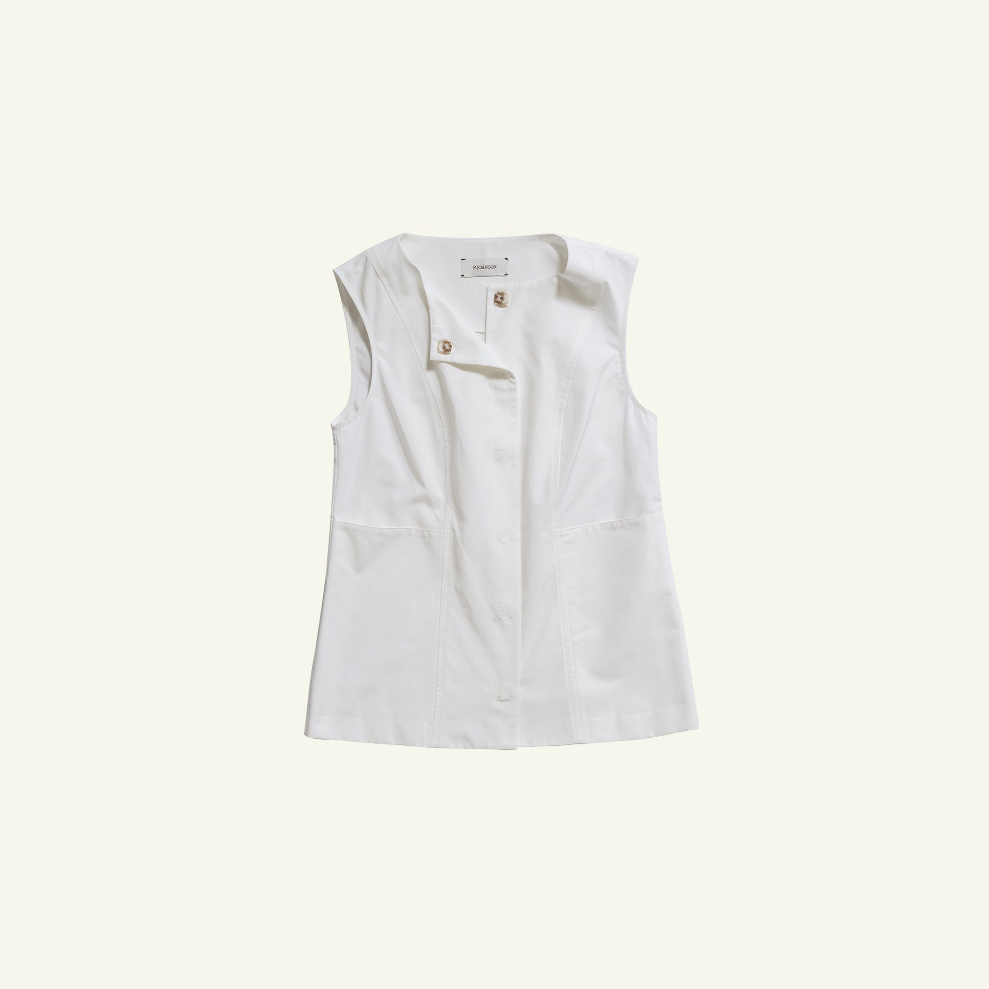 Kahla Vest - White Silk Cotton