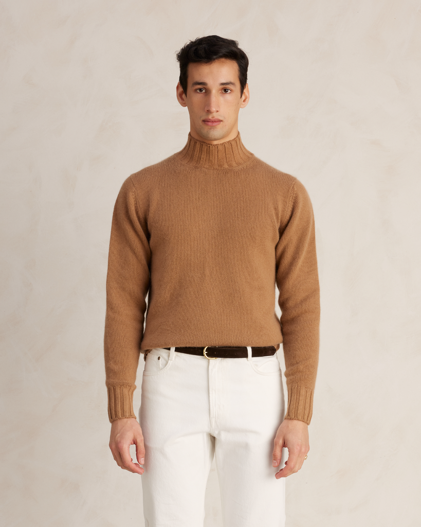 Camel Cashmere Alpine Sweater