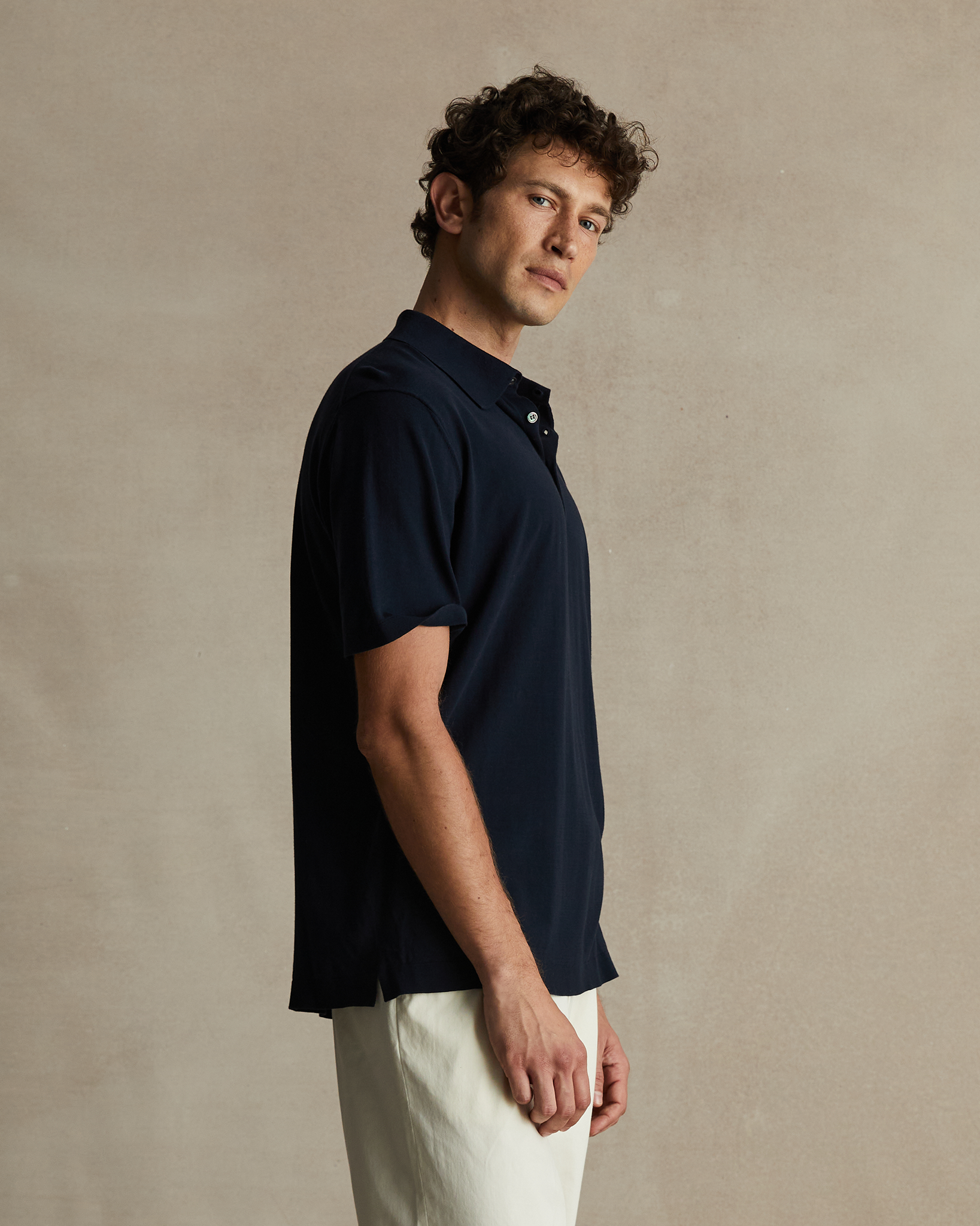 Ice Cotton Polo - Navy