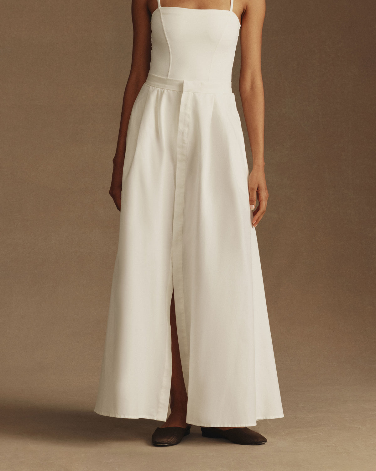 Kahlo Skirt - White Silk Cotton