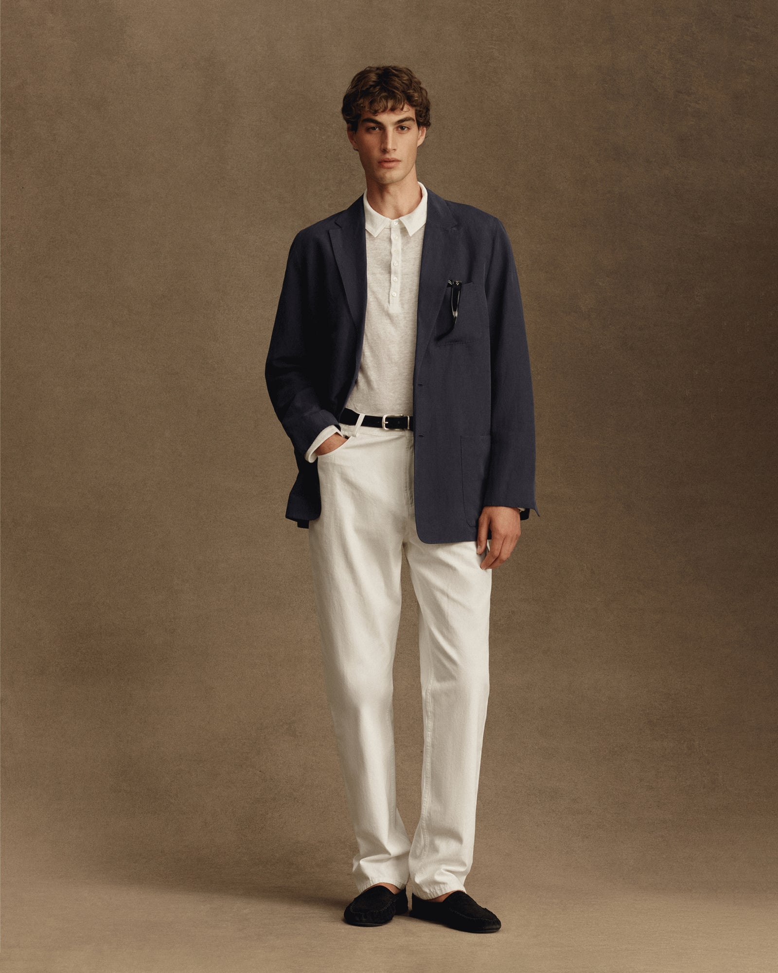 Linen Polo - Off White