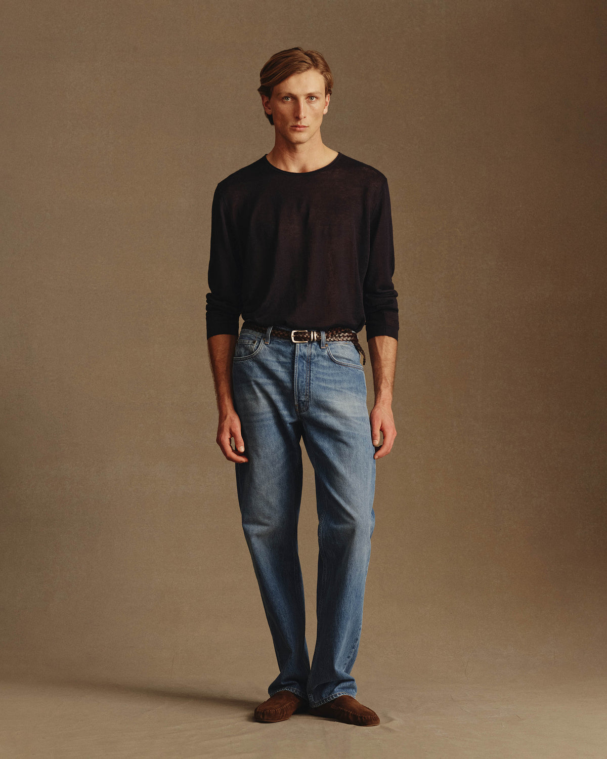 Linen Sweater - Navy