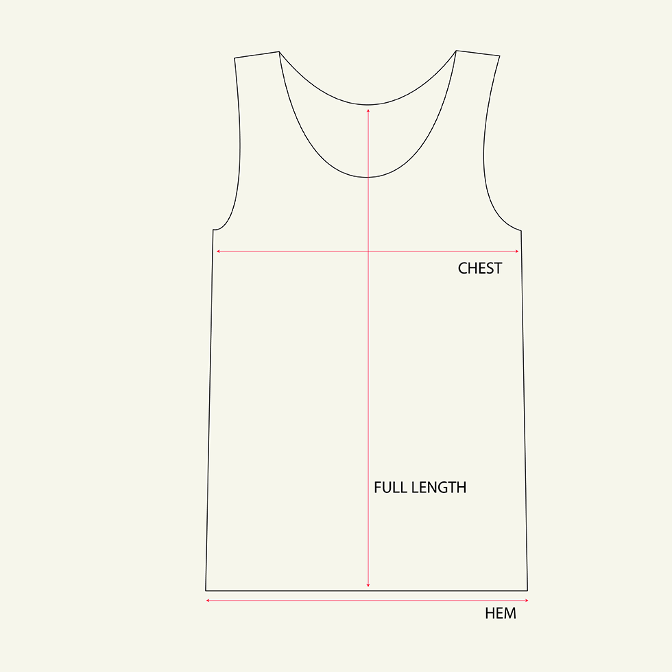 Navy Waffle Tank measurements