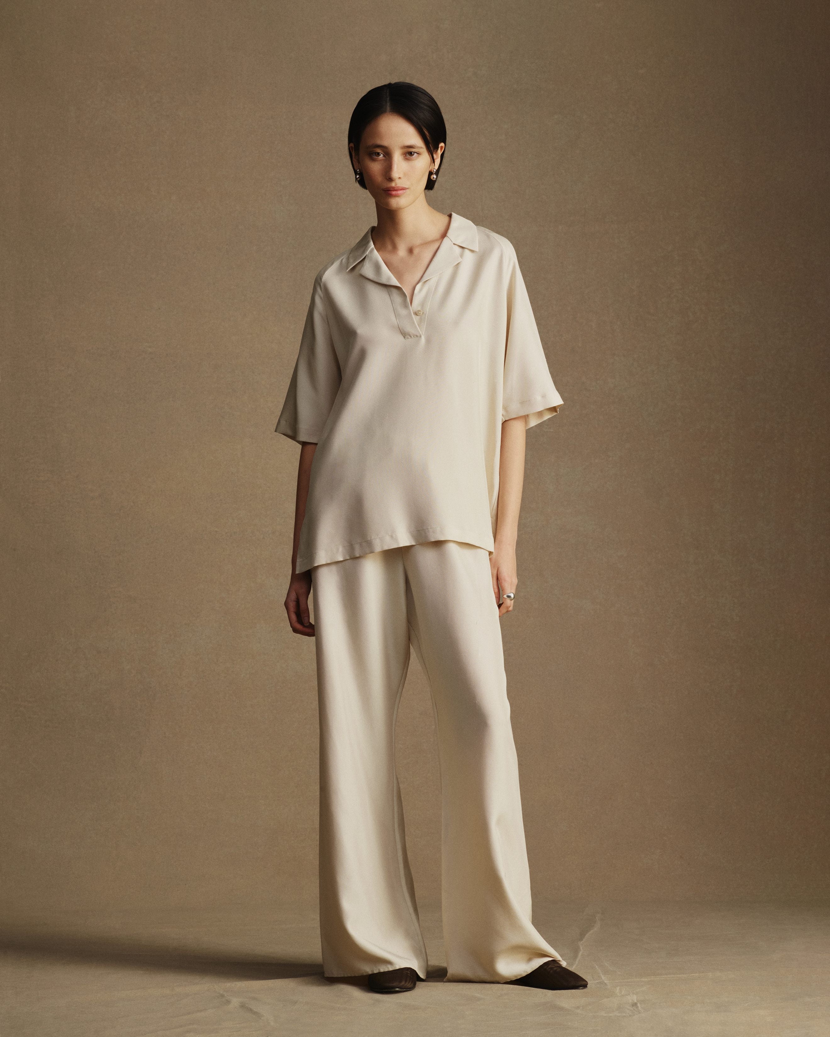 New Marella Trouser - Beige Dupioni
