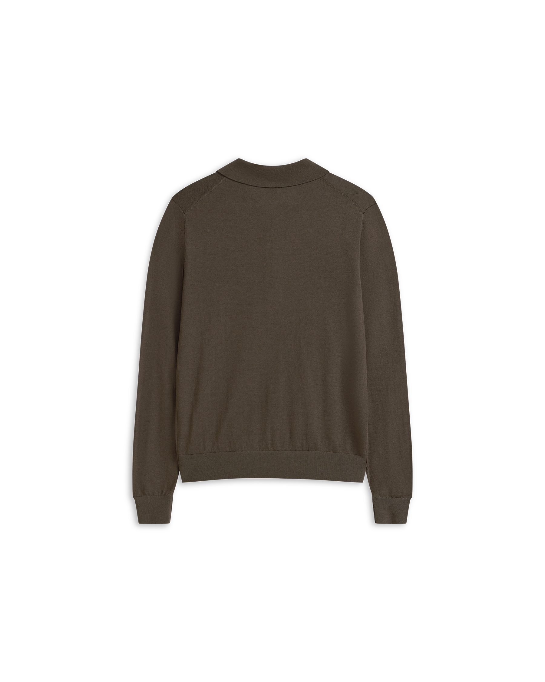 Merino Polo - Moss