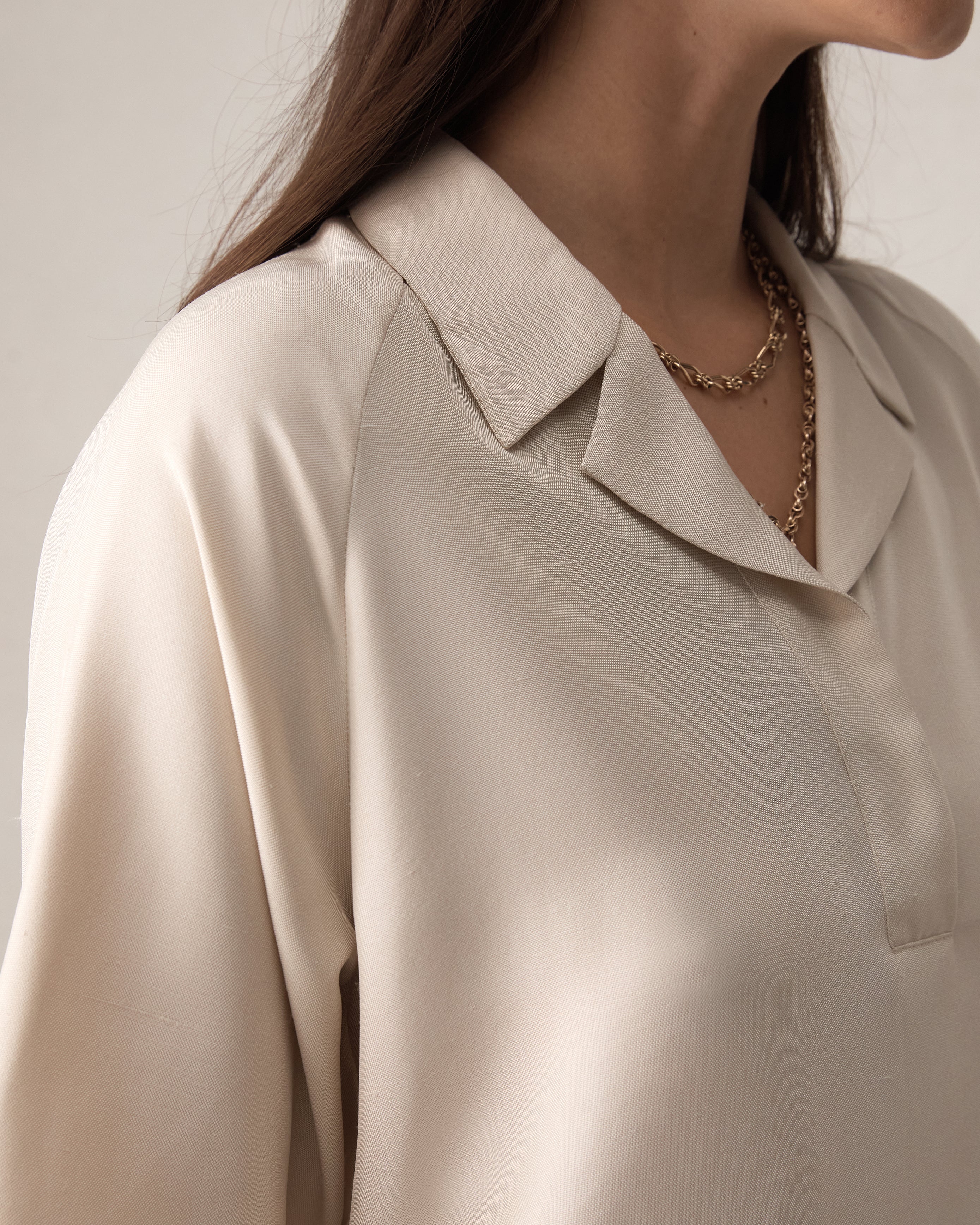 Montana Baseball Shirt - Beige Dupioni