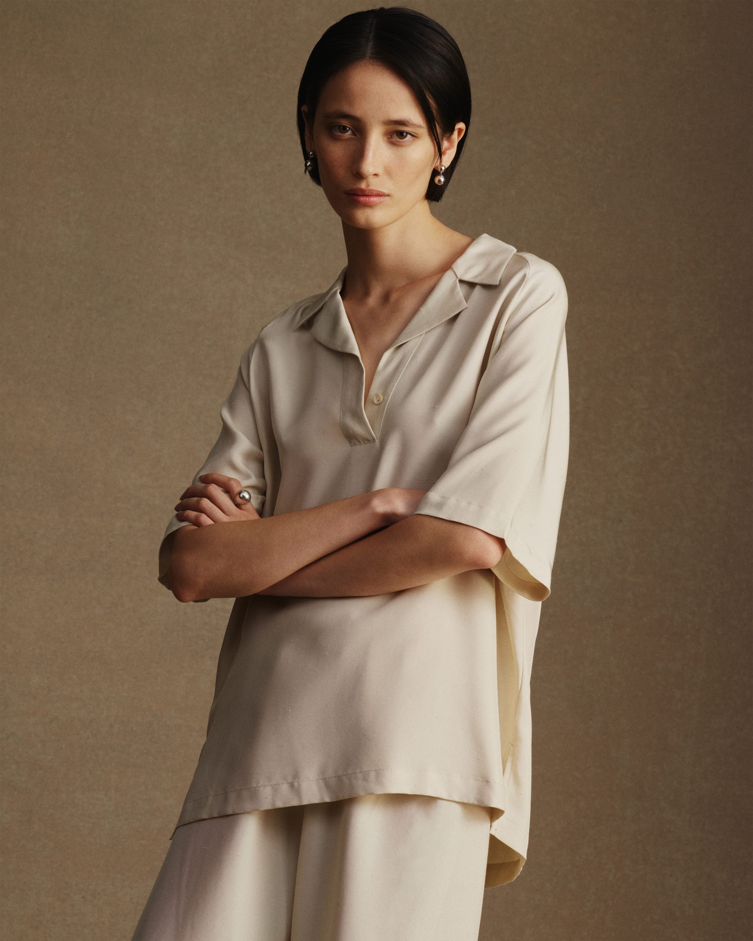 Montana Baseball Shirt - Beige Dupioni