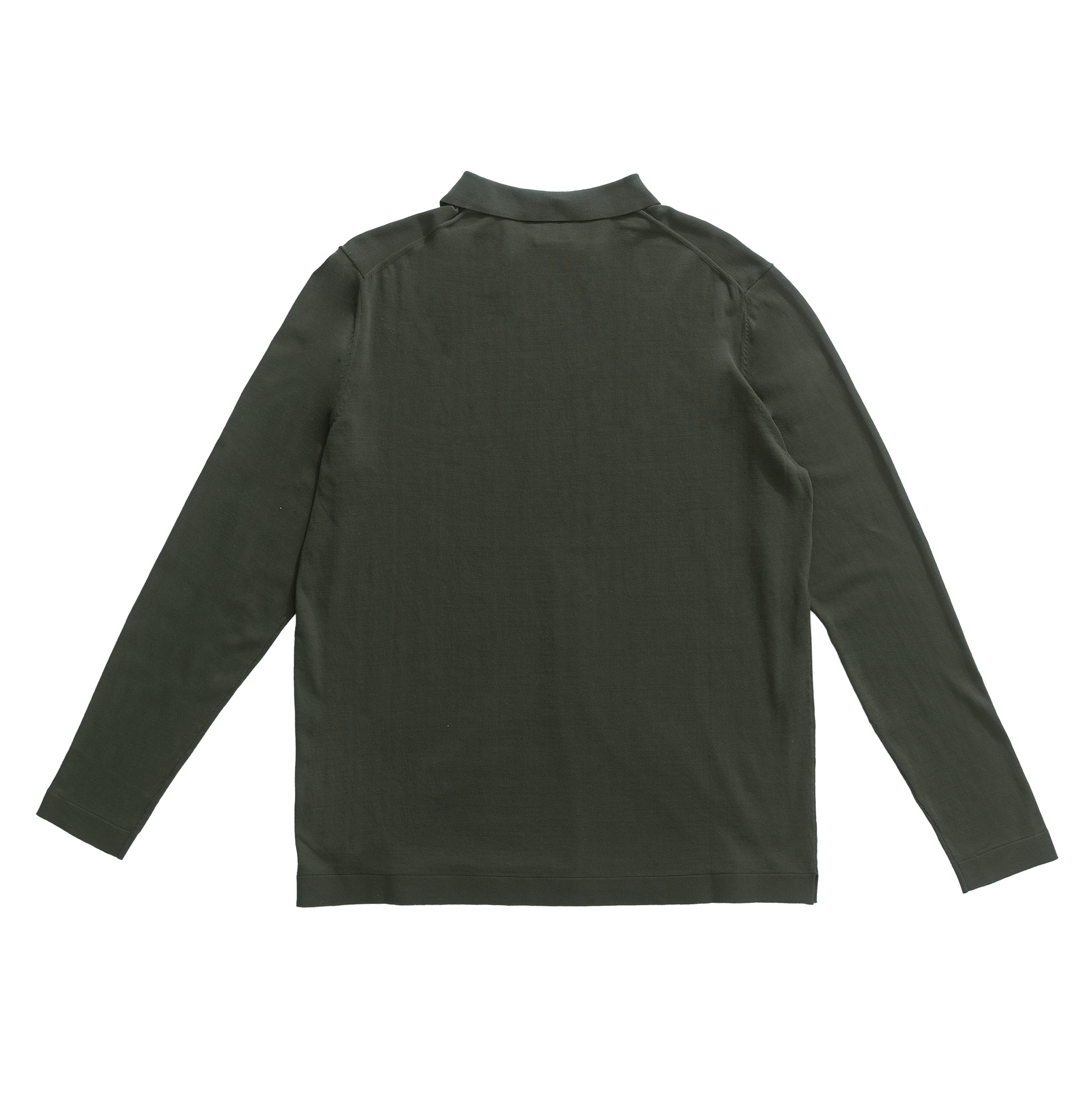 Ice Cotton Long Sleeve Polo - Green
