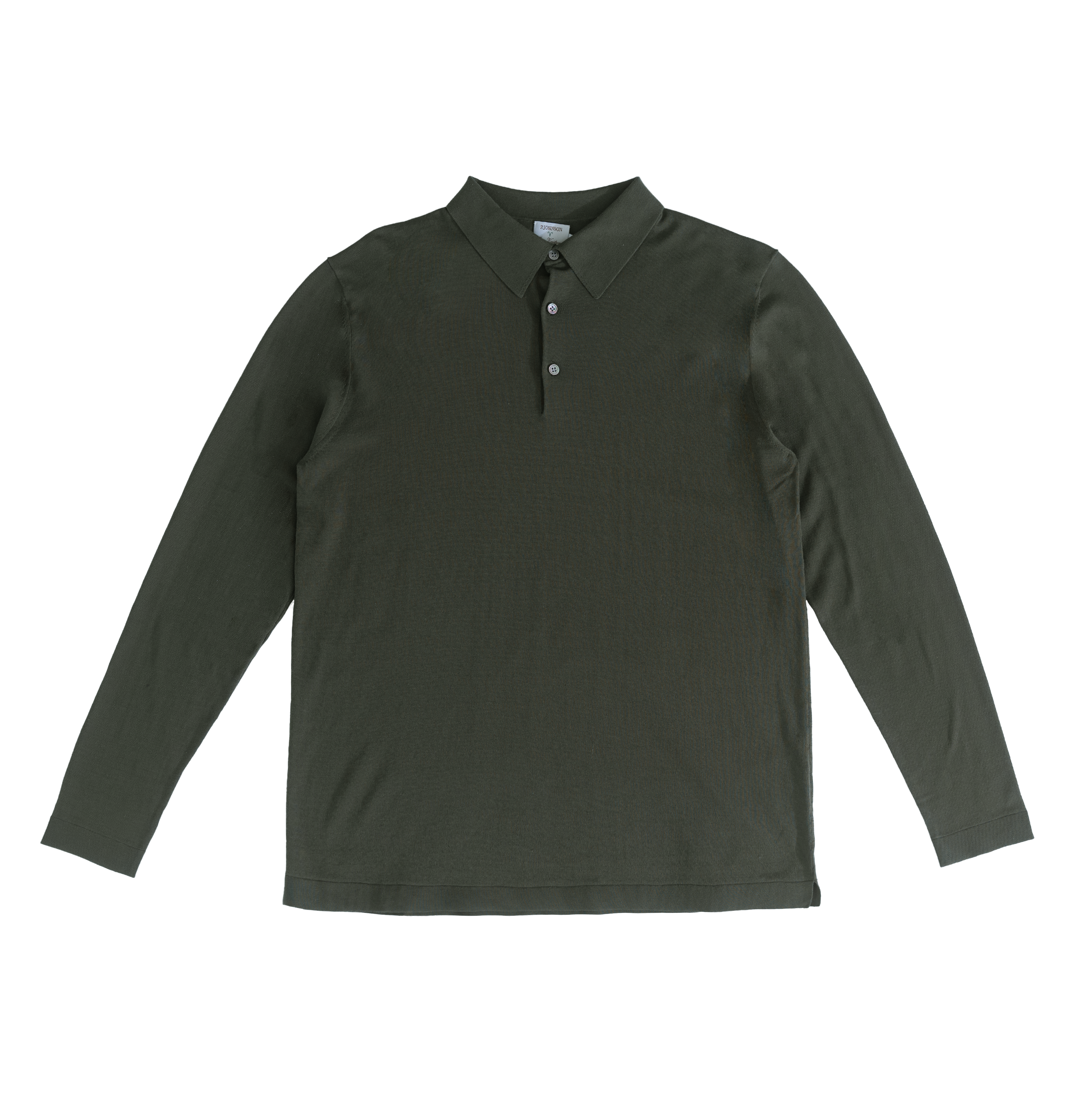Ice Cotton Long Sleeve Polo - Green