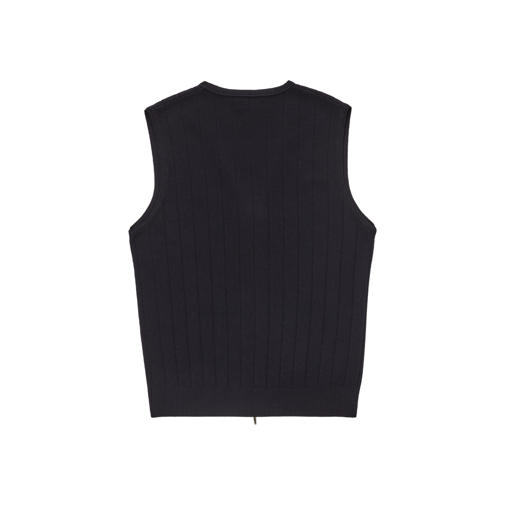 Navy Merino Ribbed Vest