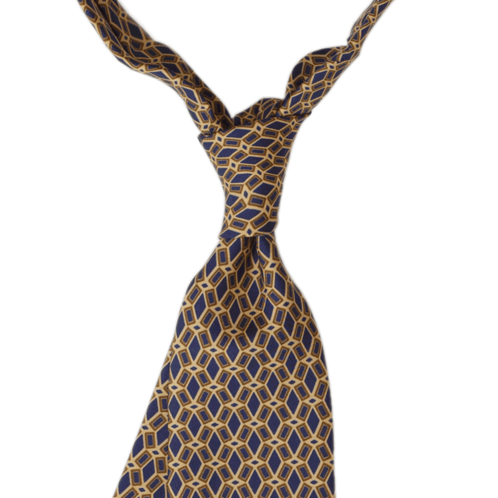 Navy Olcio Print Tie