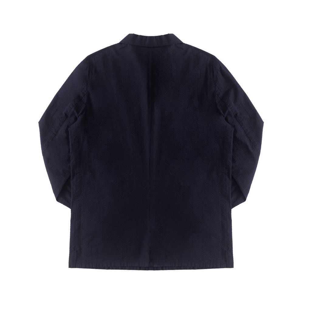 Navy Seersucker Shirt Jacket