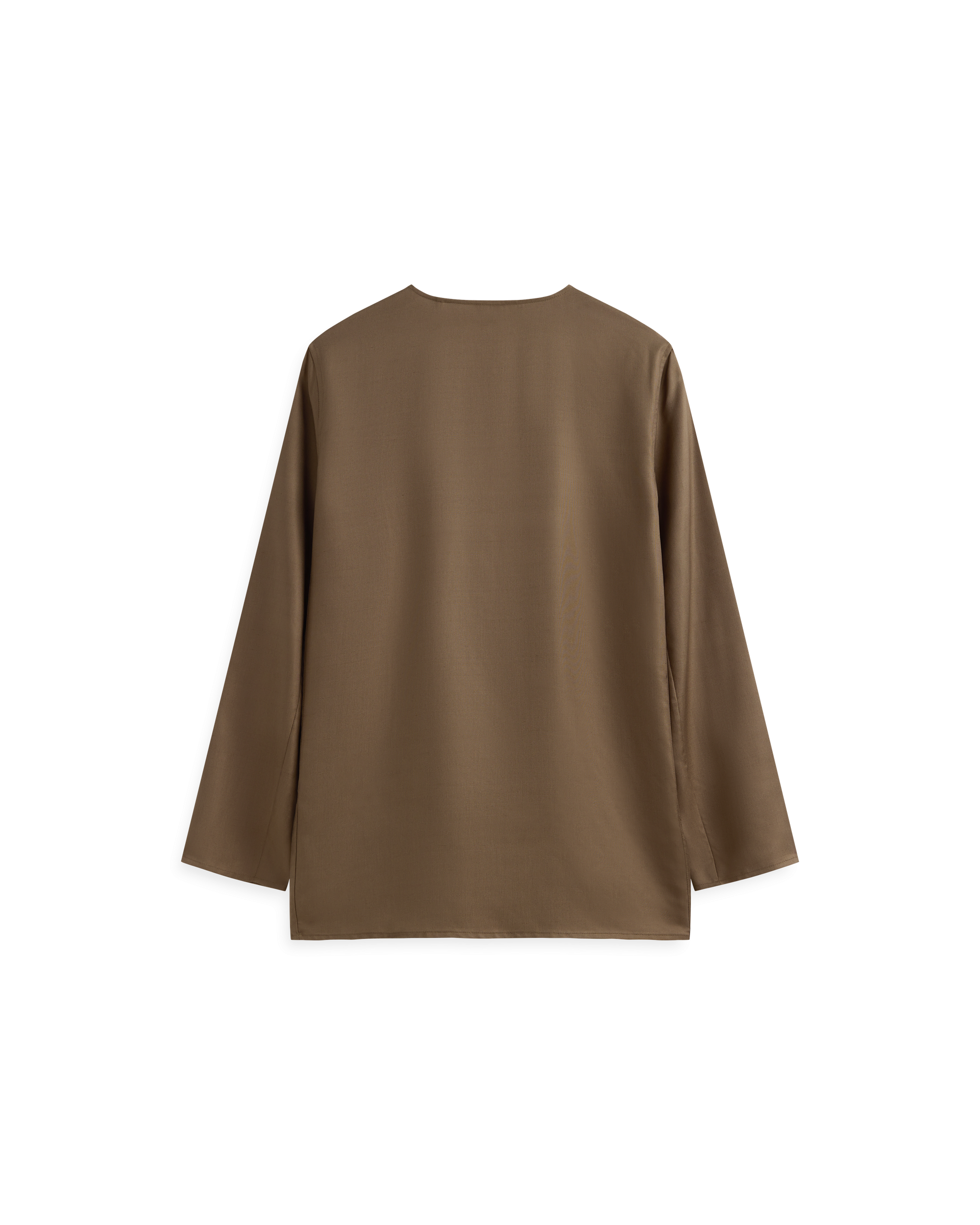 Nina Blouse - Taupe Dupioni