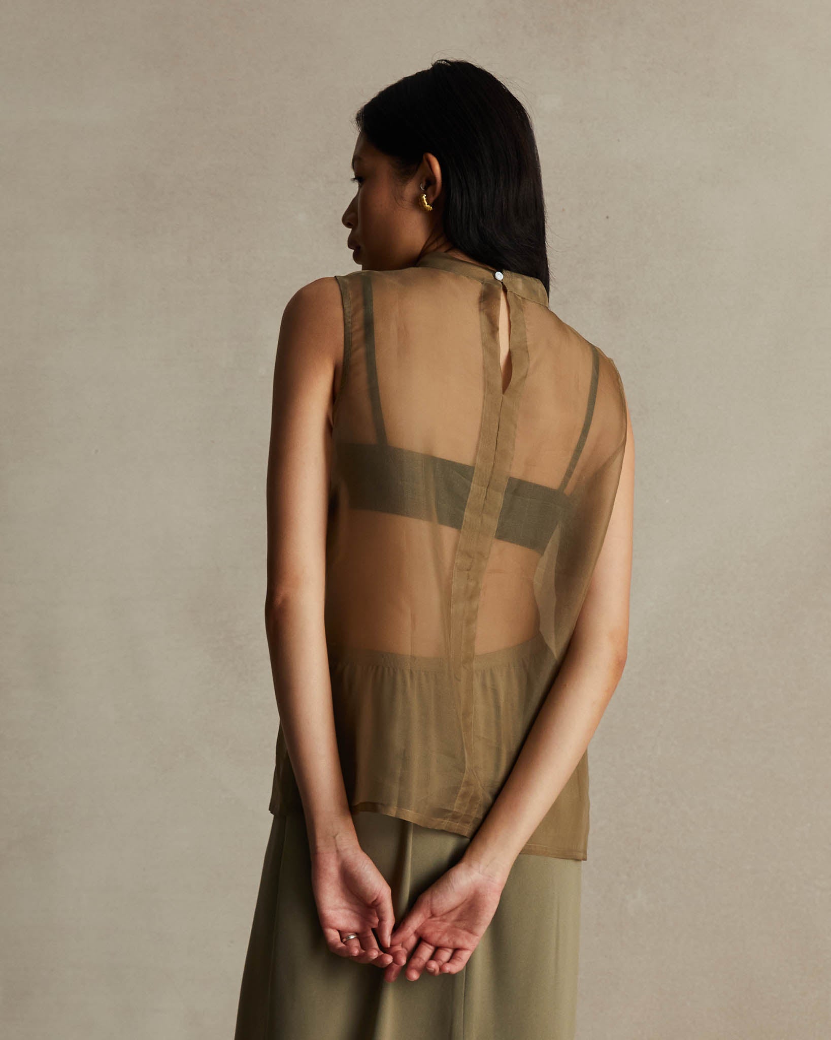 Organza Devon Top - Olive