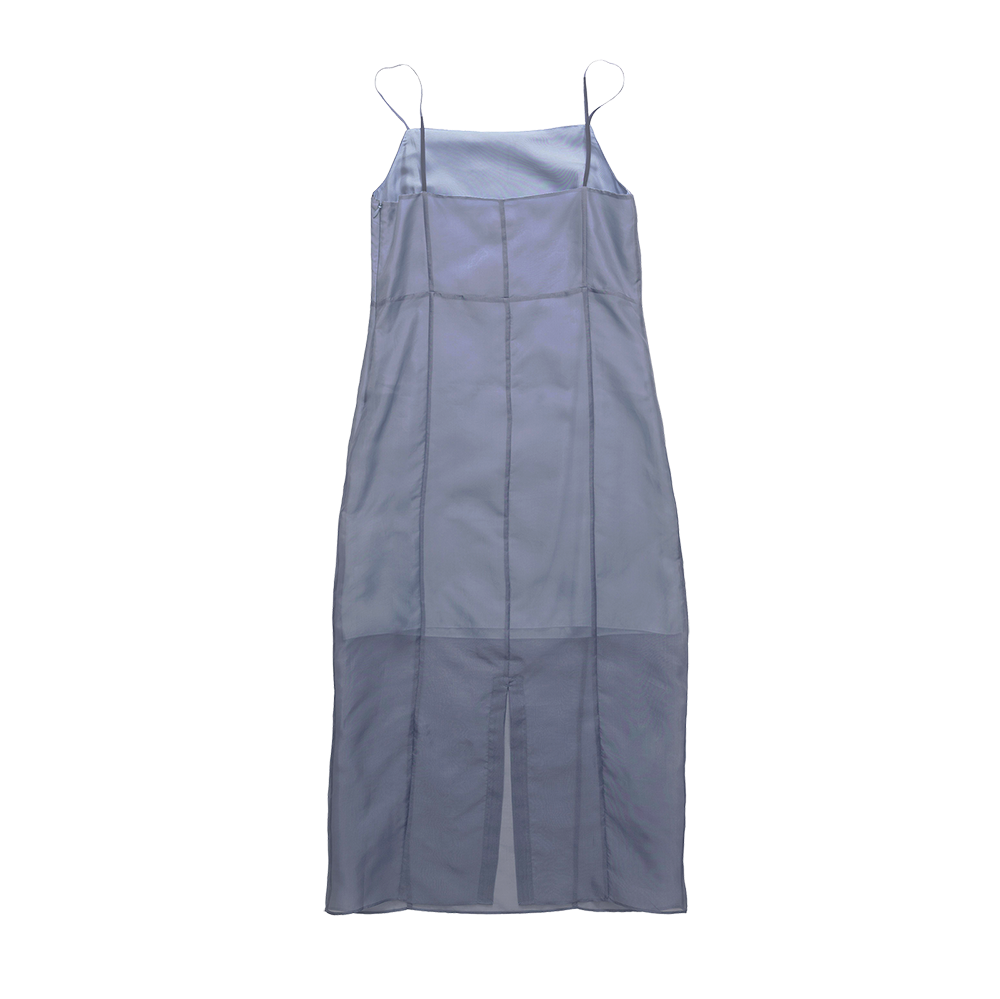 Organza Devon Dress - Steel Blue