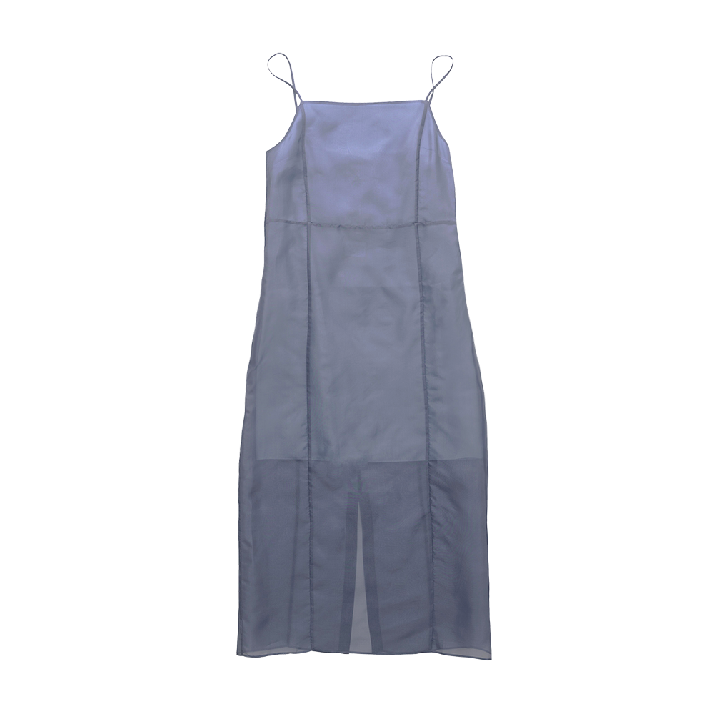 Organza Devon Dress - Steel Blue