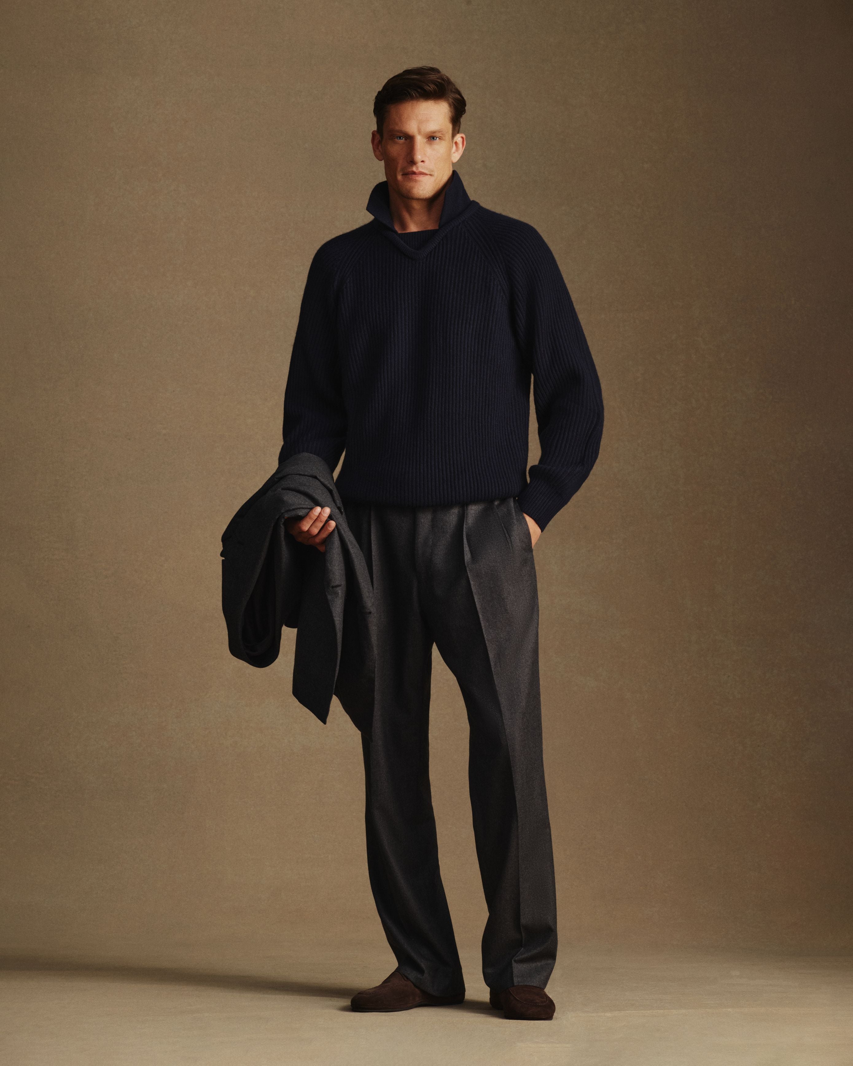 Santiago Royal Cashmere Sweater - Navy