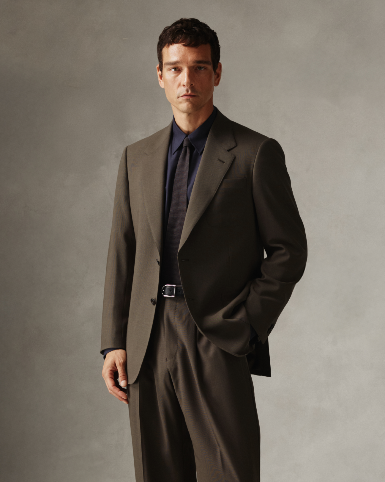 Merino S140 High Twist Blazer - Dark Moss