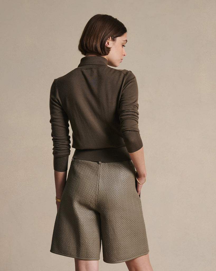 Cass Merino Roll Neck - Moss