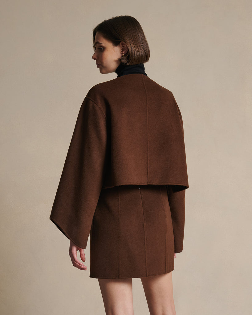 Rosie Cropped Jacket - Chestnut