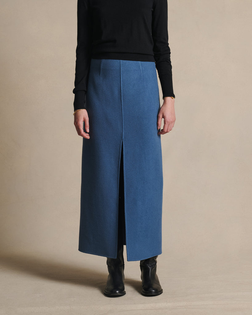 Martina Maxi Skirt - Aegean Blue