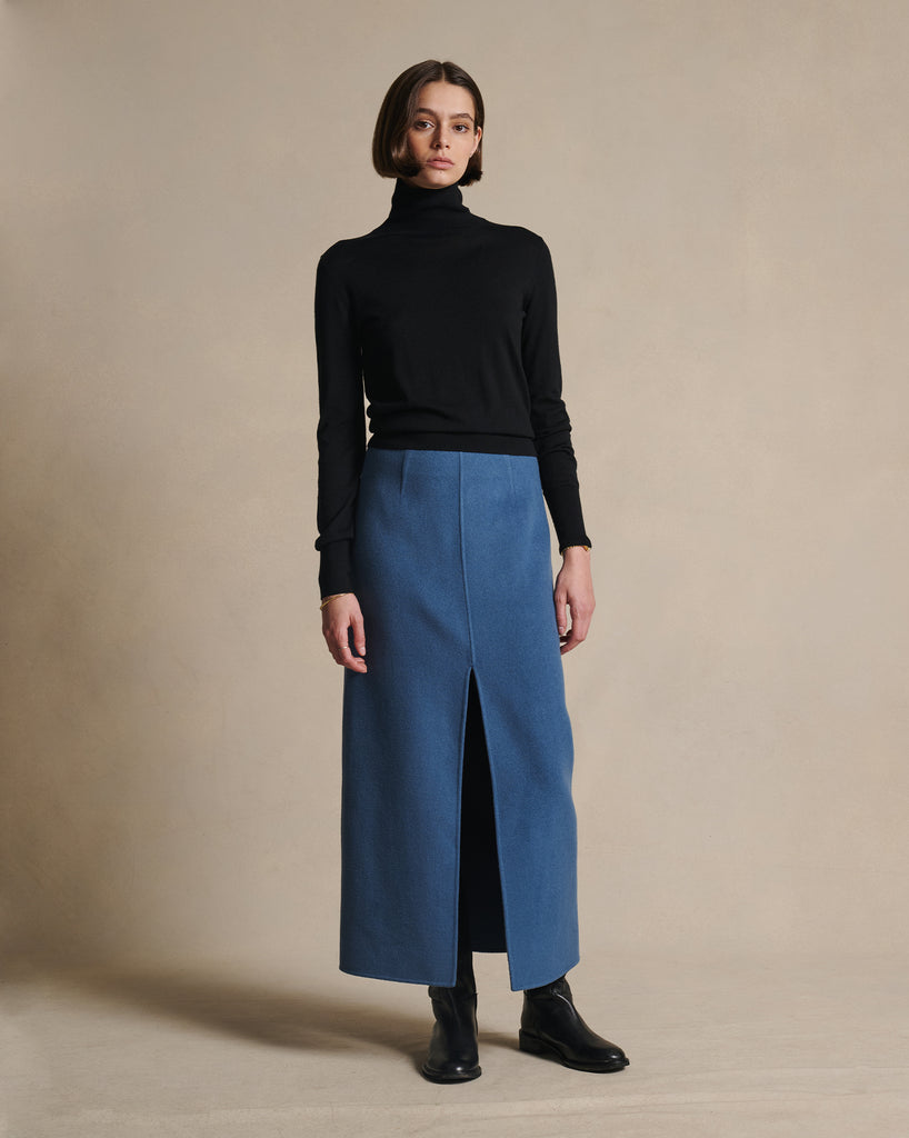 Martina Maxi Skirt - Aegean Blue