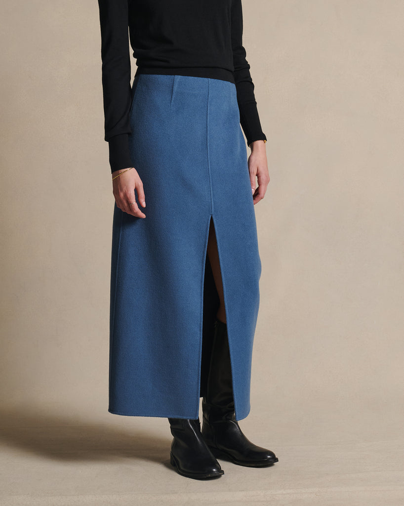 Martina Maxi Skirt - Aegean Blue