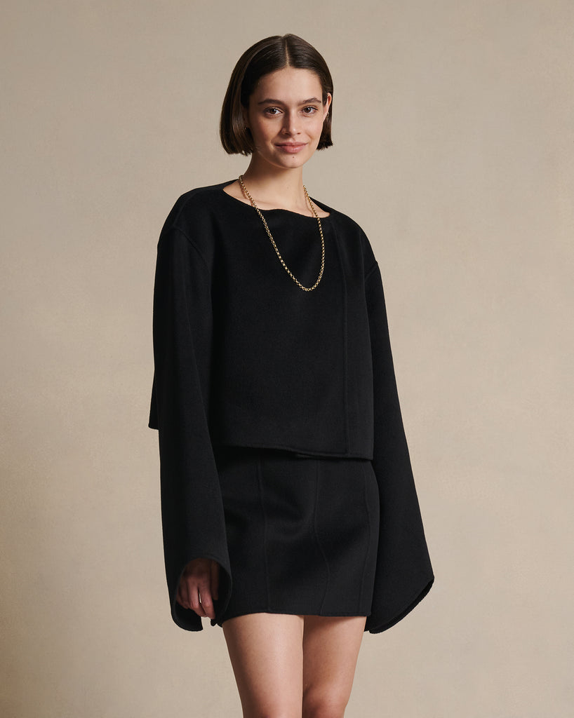 Rosie Cropped Jacket - Black