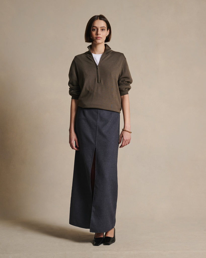 Grey Wool Martina Skirt