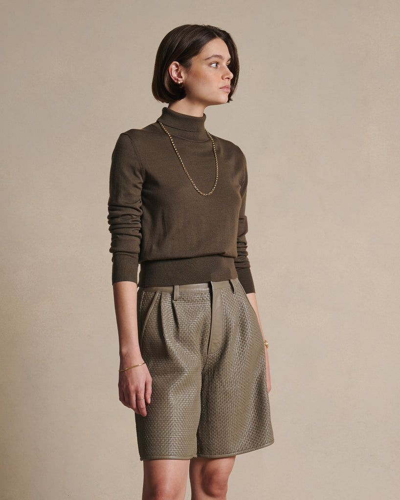 Cass Merino Roll Neck - Moss