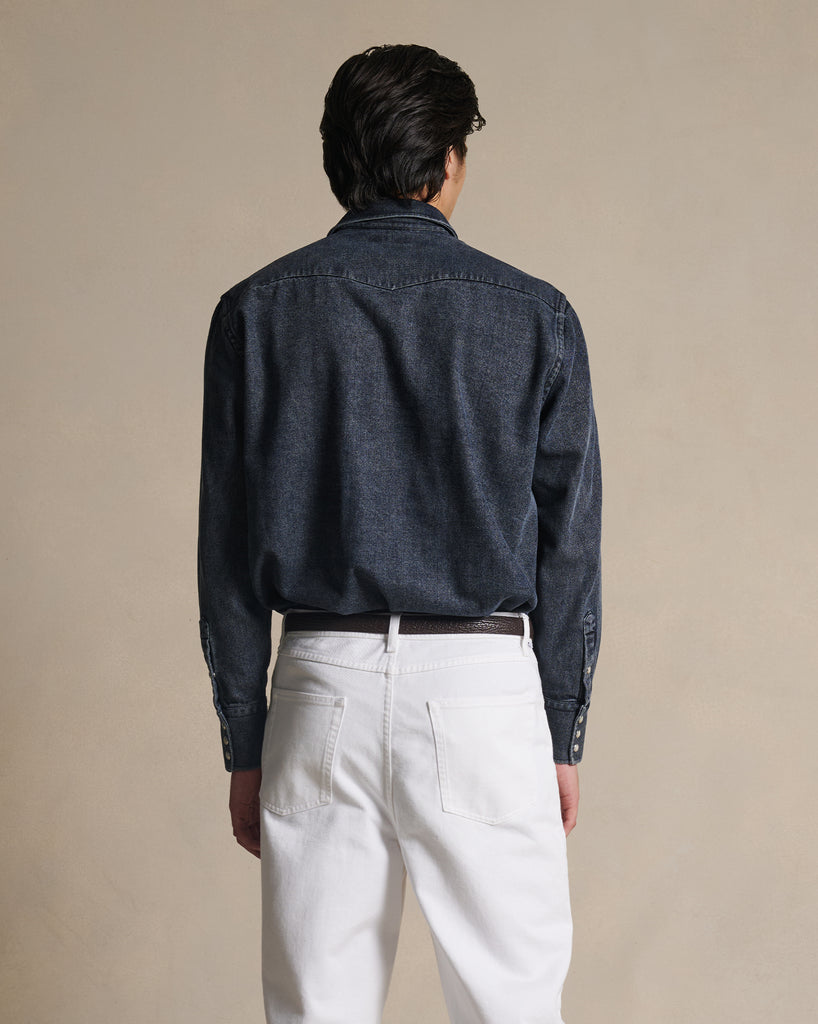 Western Shirt - Black Denim