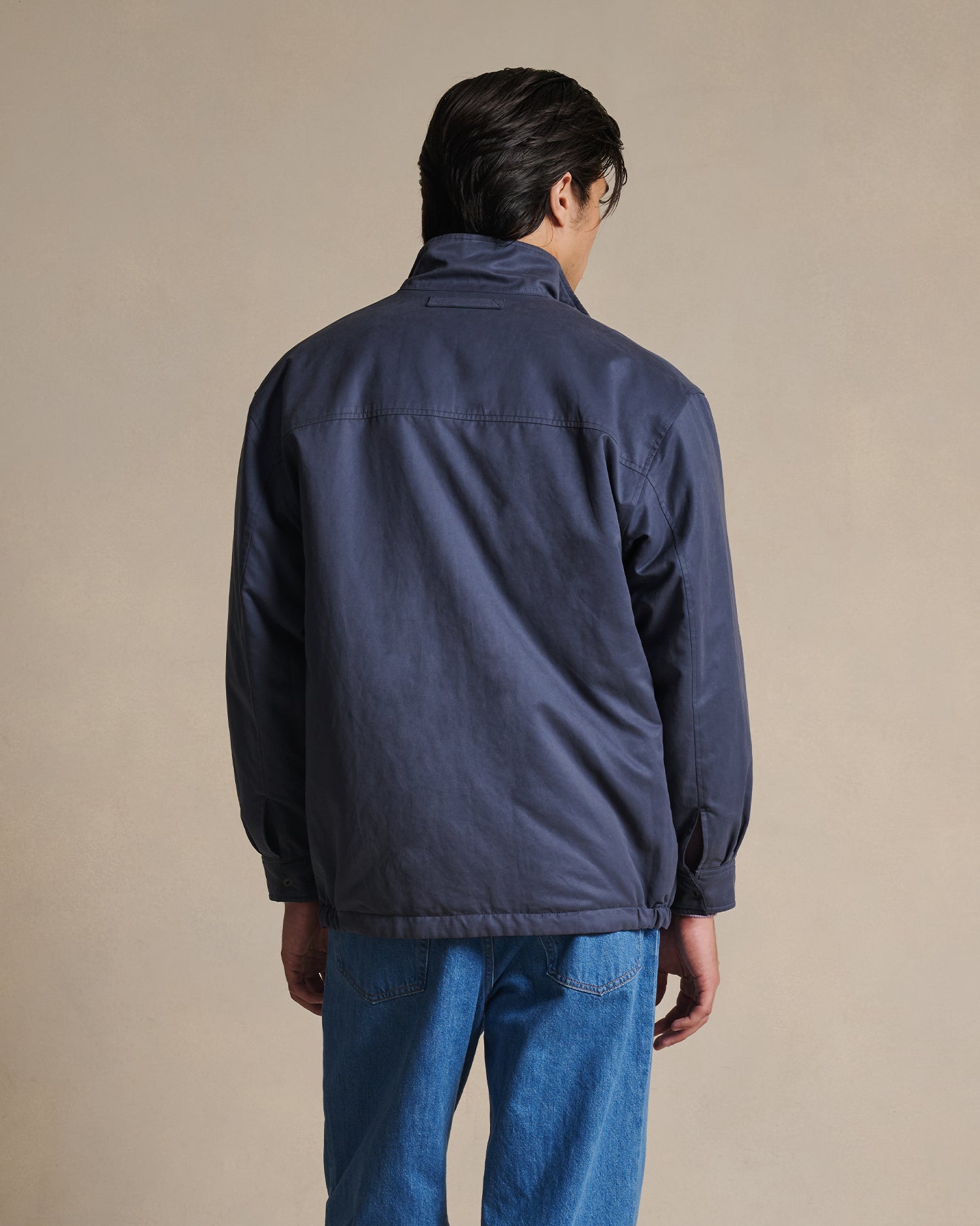 Leon Reversible Park Jacket - Mid Blue & Dark Blue