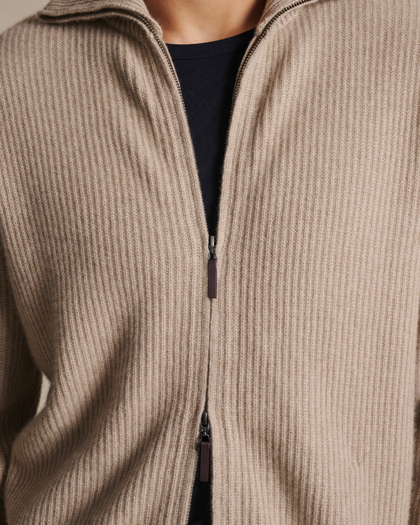 Royal Cashmere Cardigan - Oat