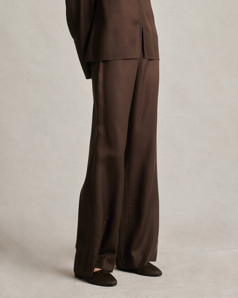 Sofia Trouser - Chocolate Dupioni