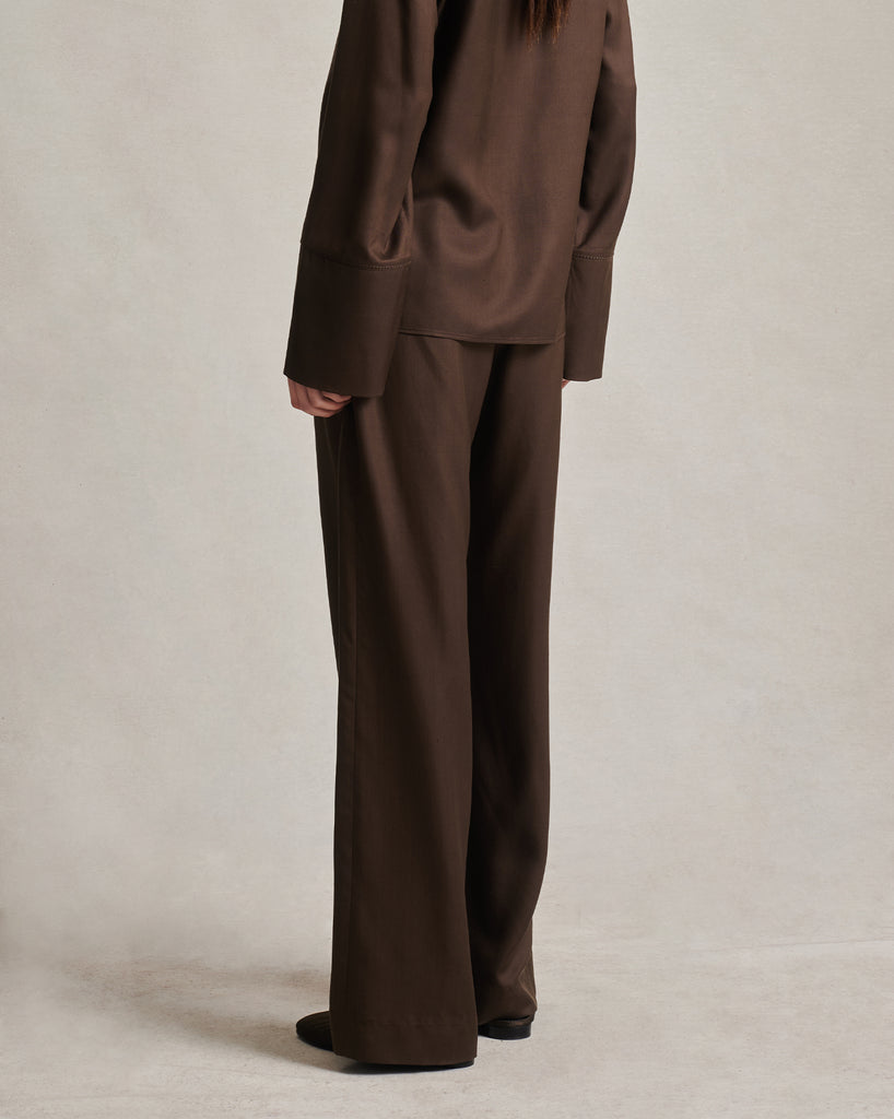 Sofia Trouser - Chocolate Dupioni