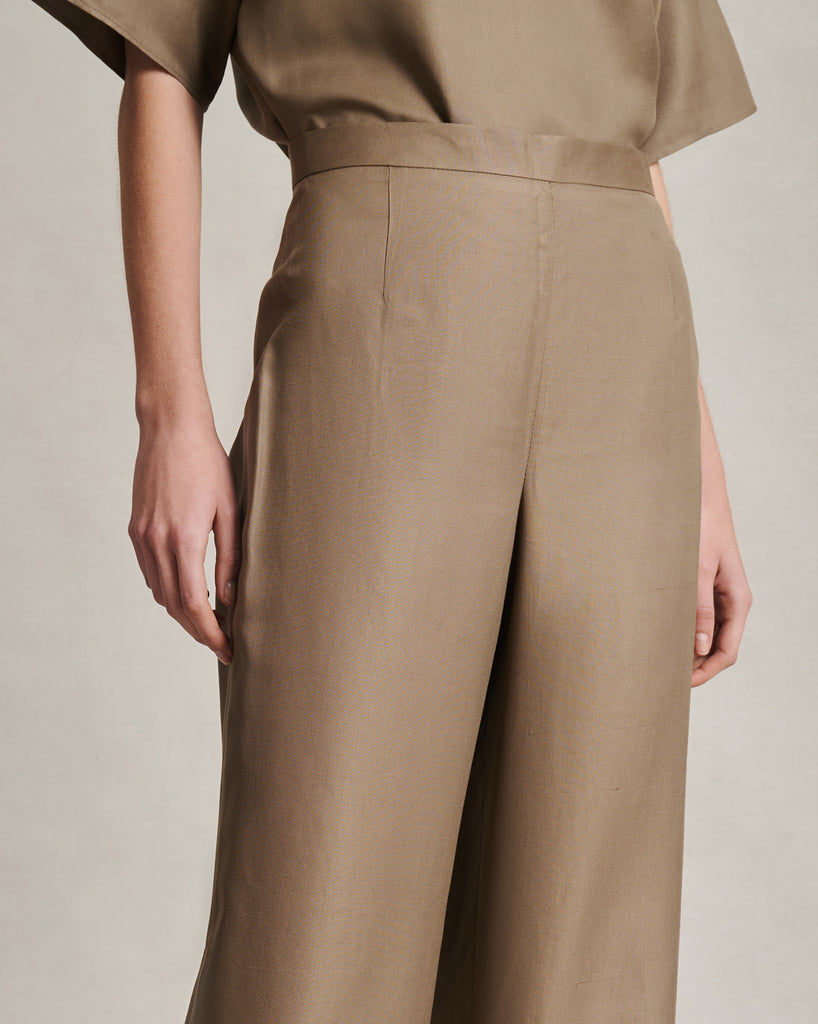 Sofia Trouser - Taupe Dupioni