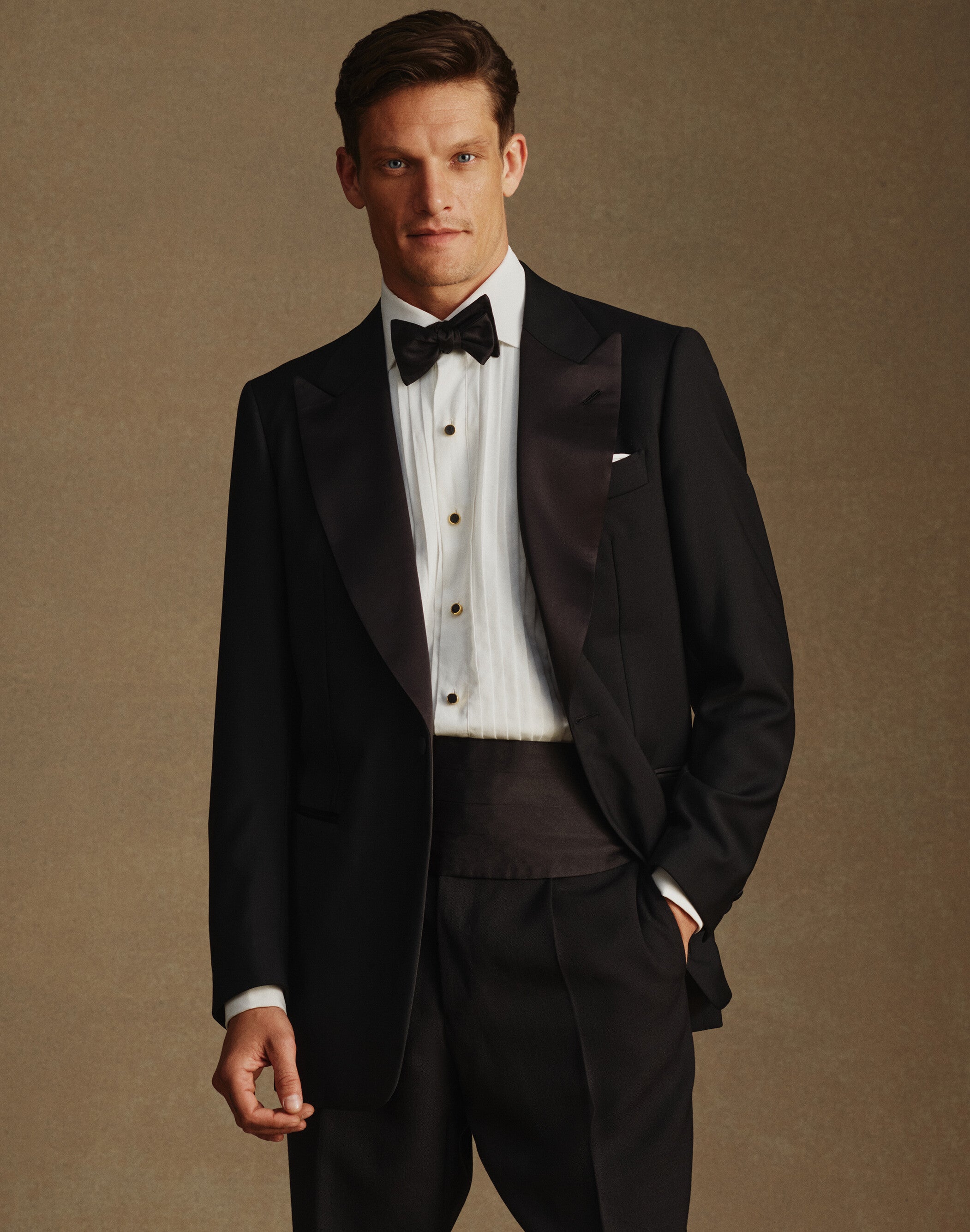 Black Peak Lapel Tuxedo Jacket