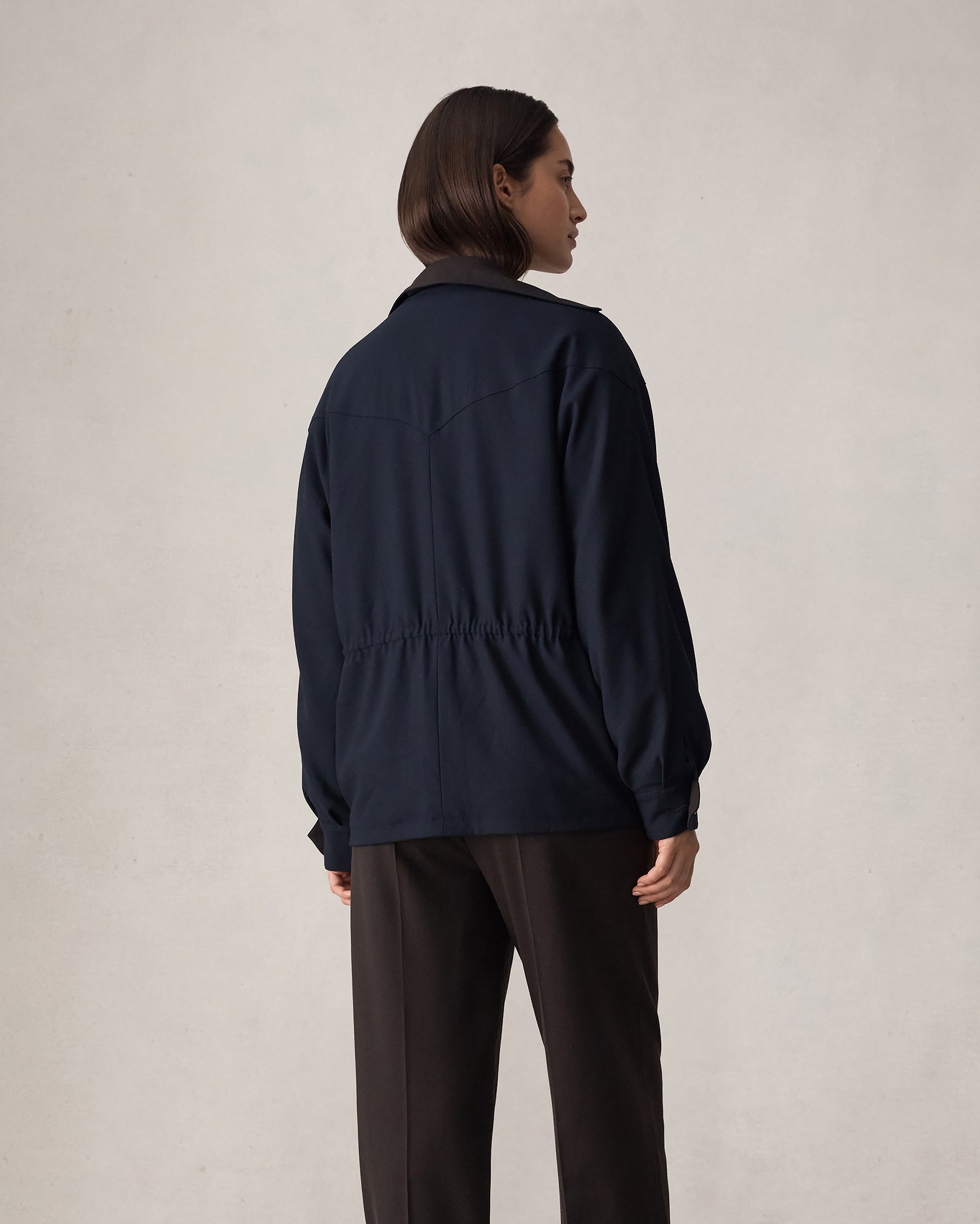 Reine Reversible Jacket - Chocolate & Navy