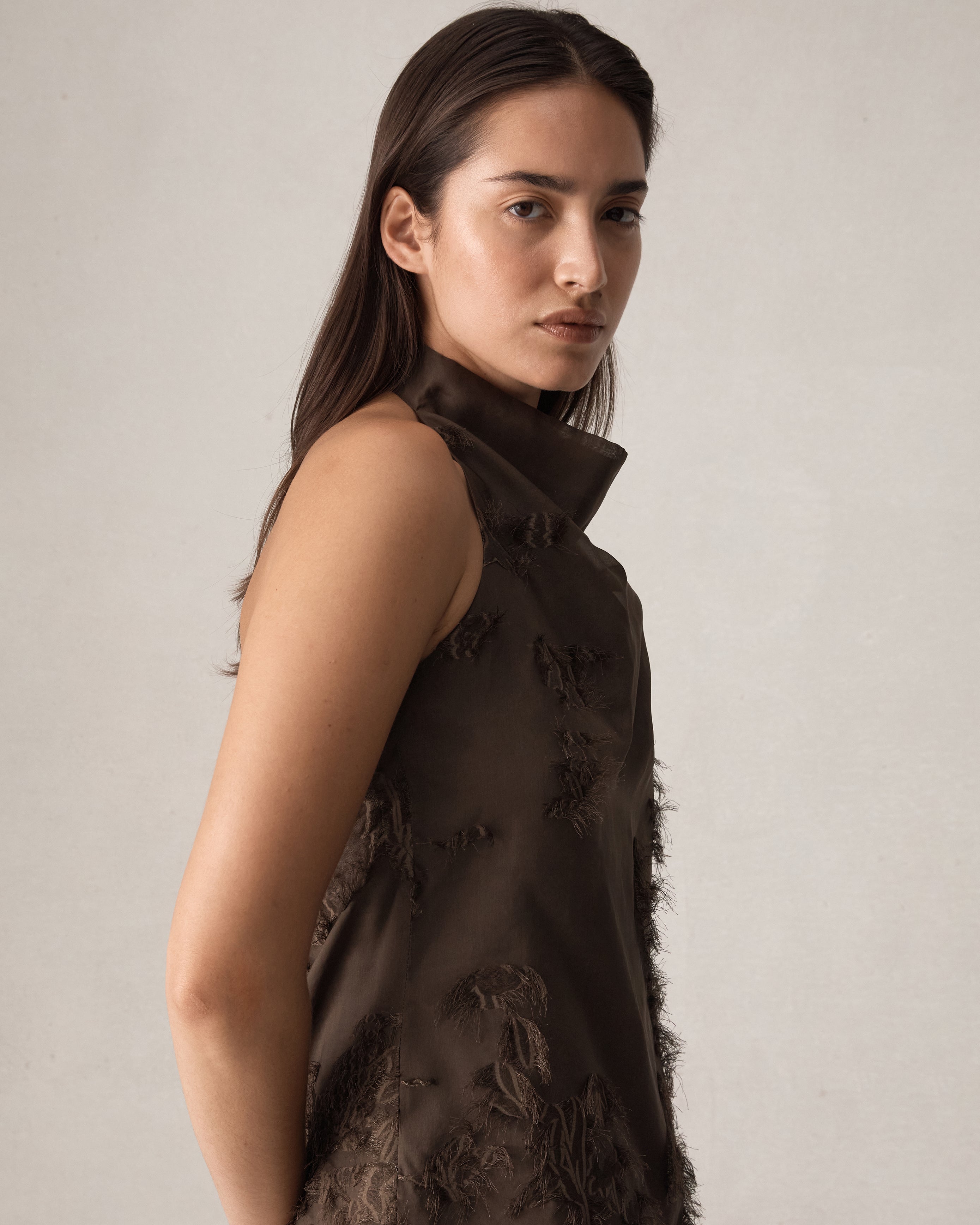 Roberta Halter Top - Chocolate