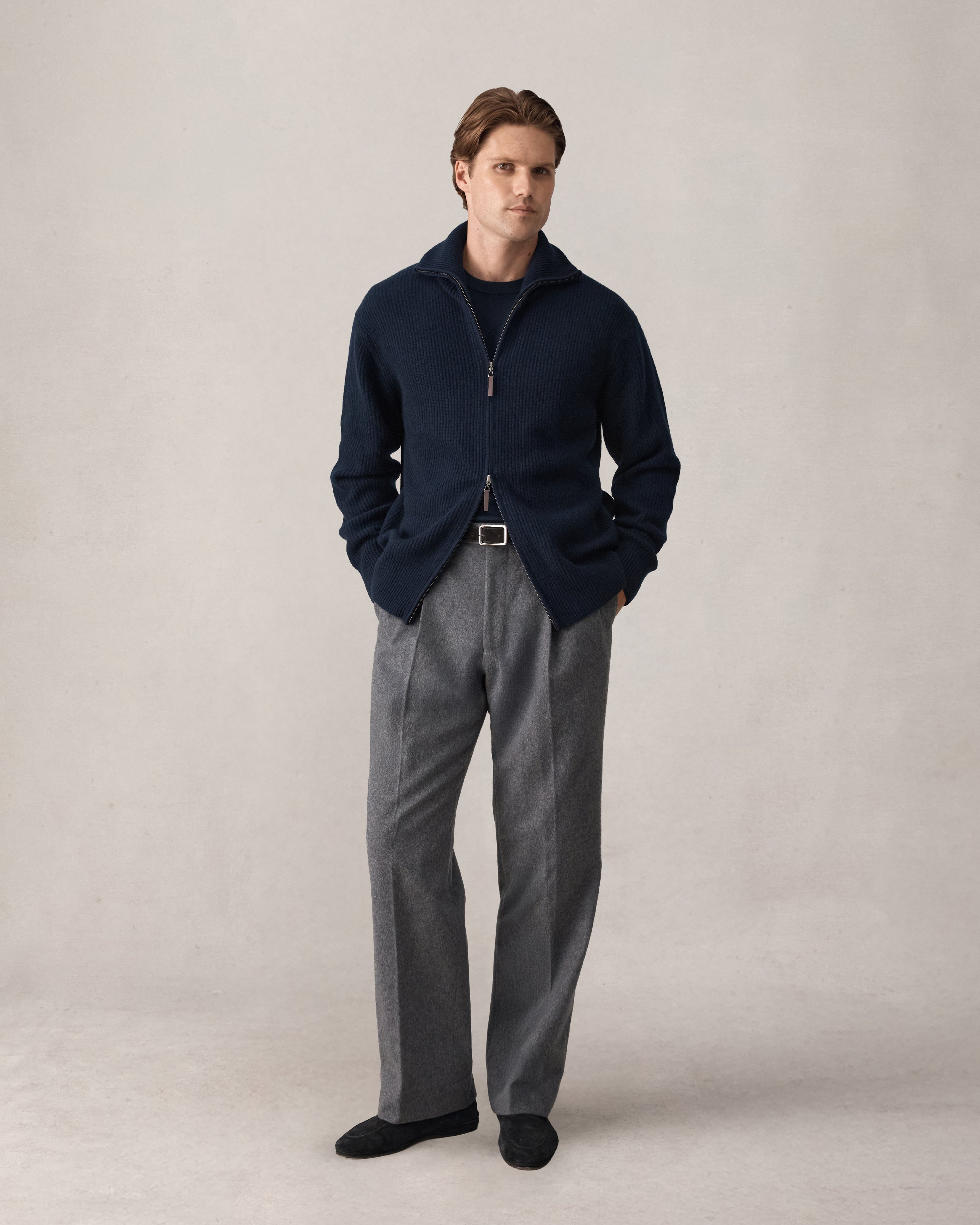 Royal Cashmere Cardigan - Navy