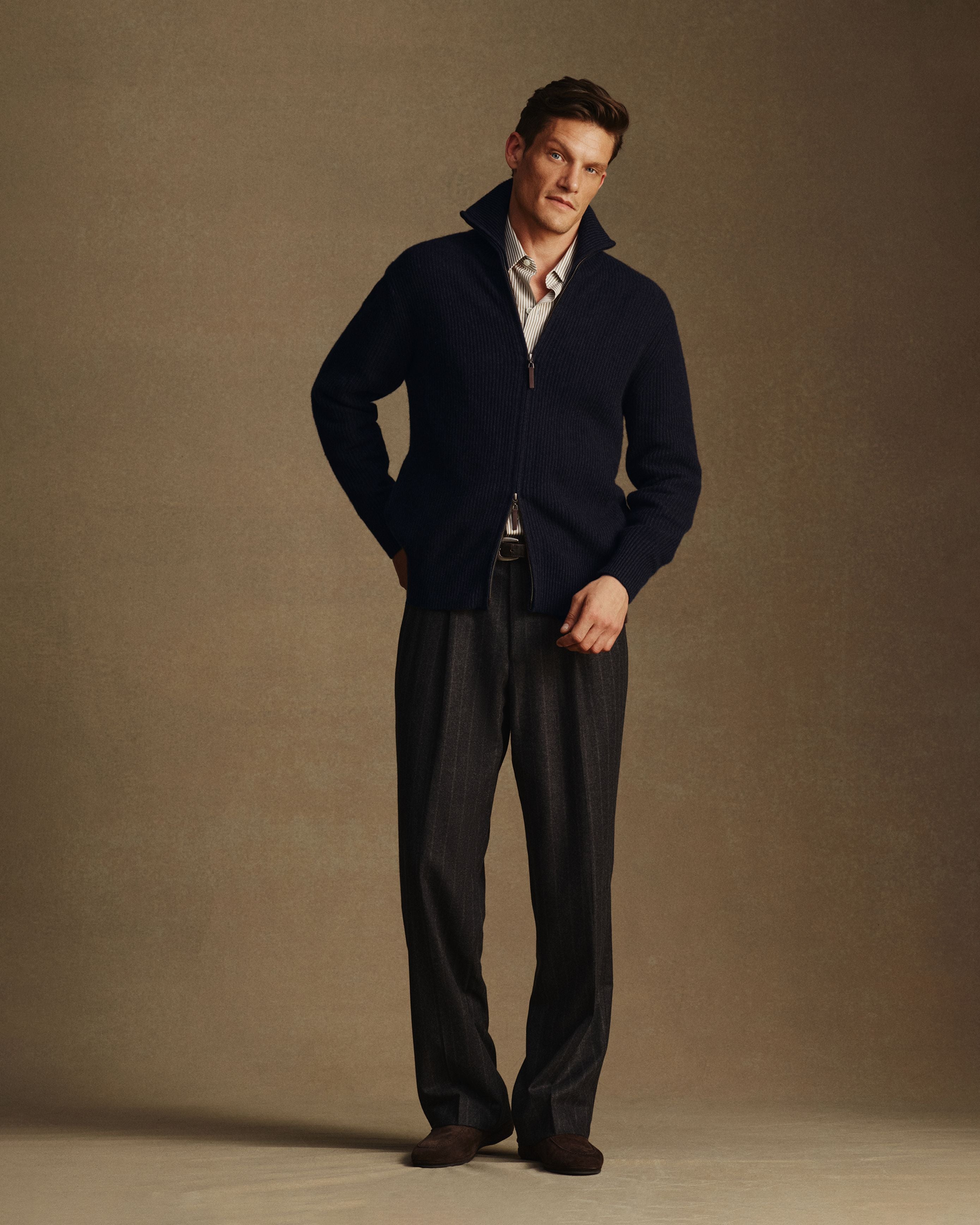 Royal Cashmere Cardigan - Navy
