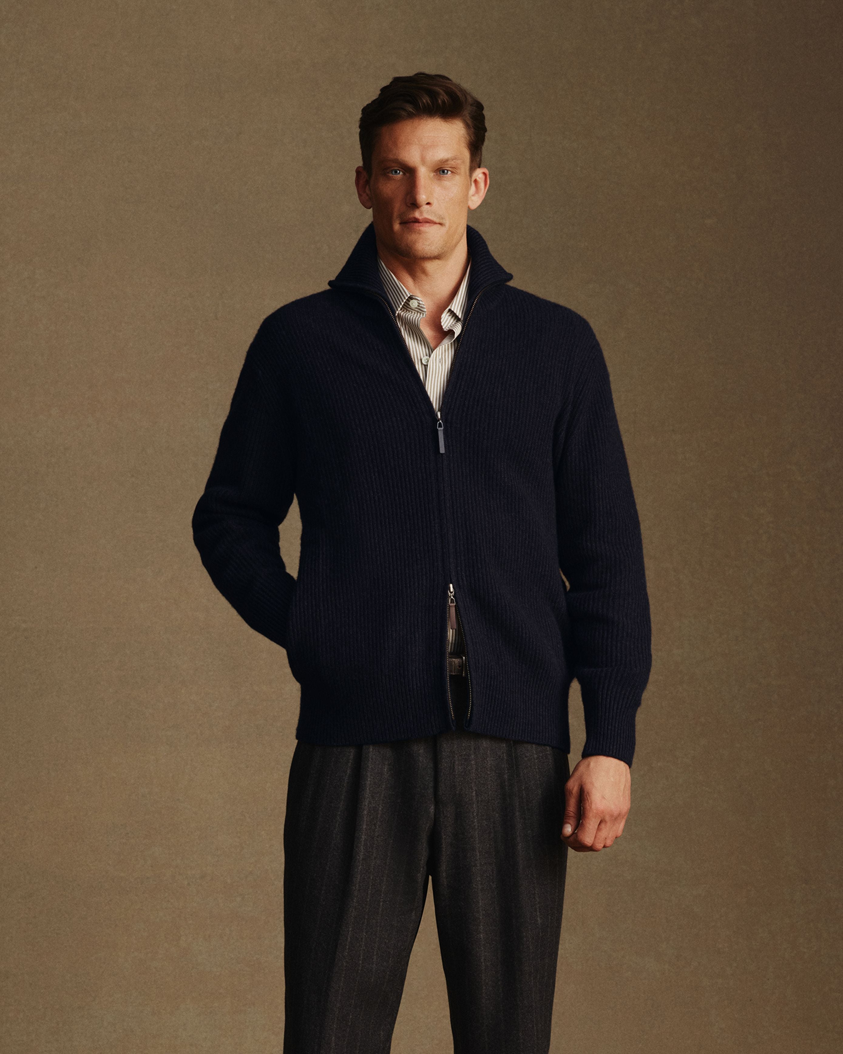 Royal Cashmere Cardigan - Navy