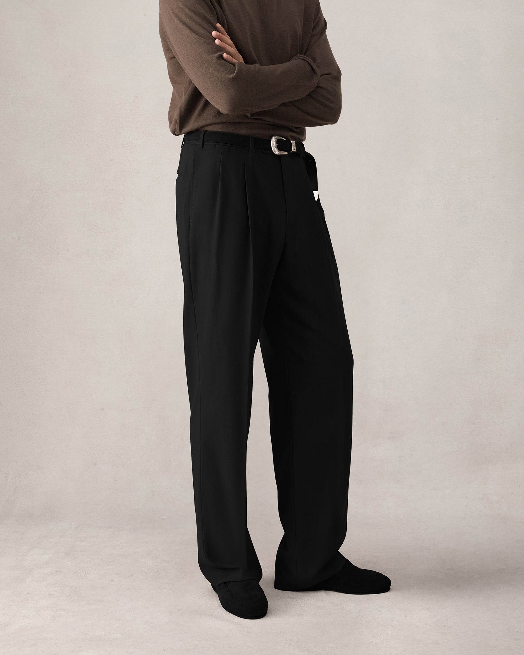 Merino S140 High Twist Trousers - Black
