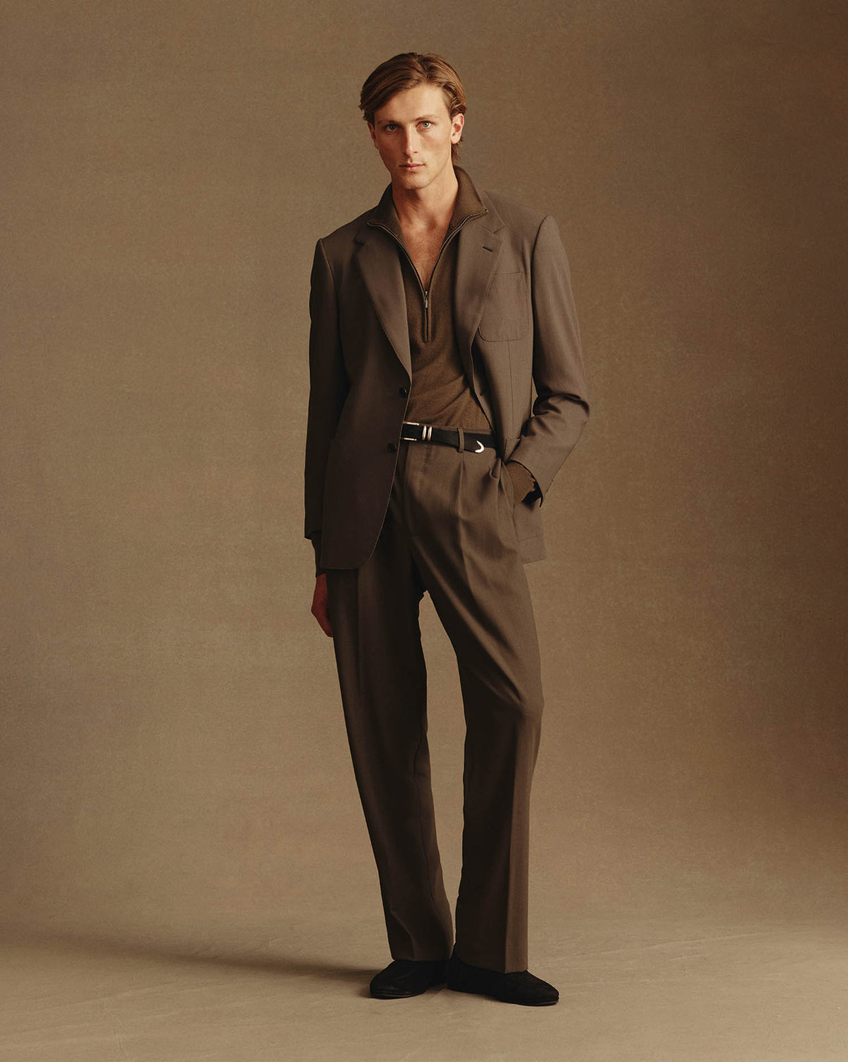Merino S140 High Twist Classic Trousers - Dark Moss