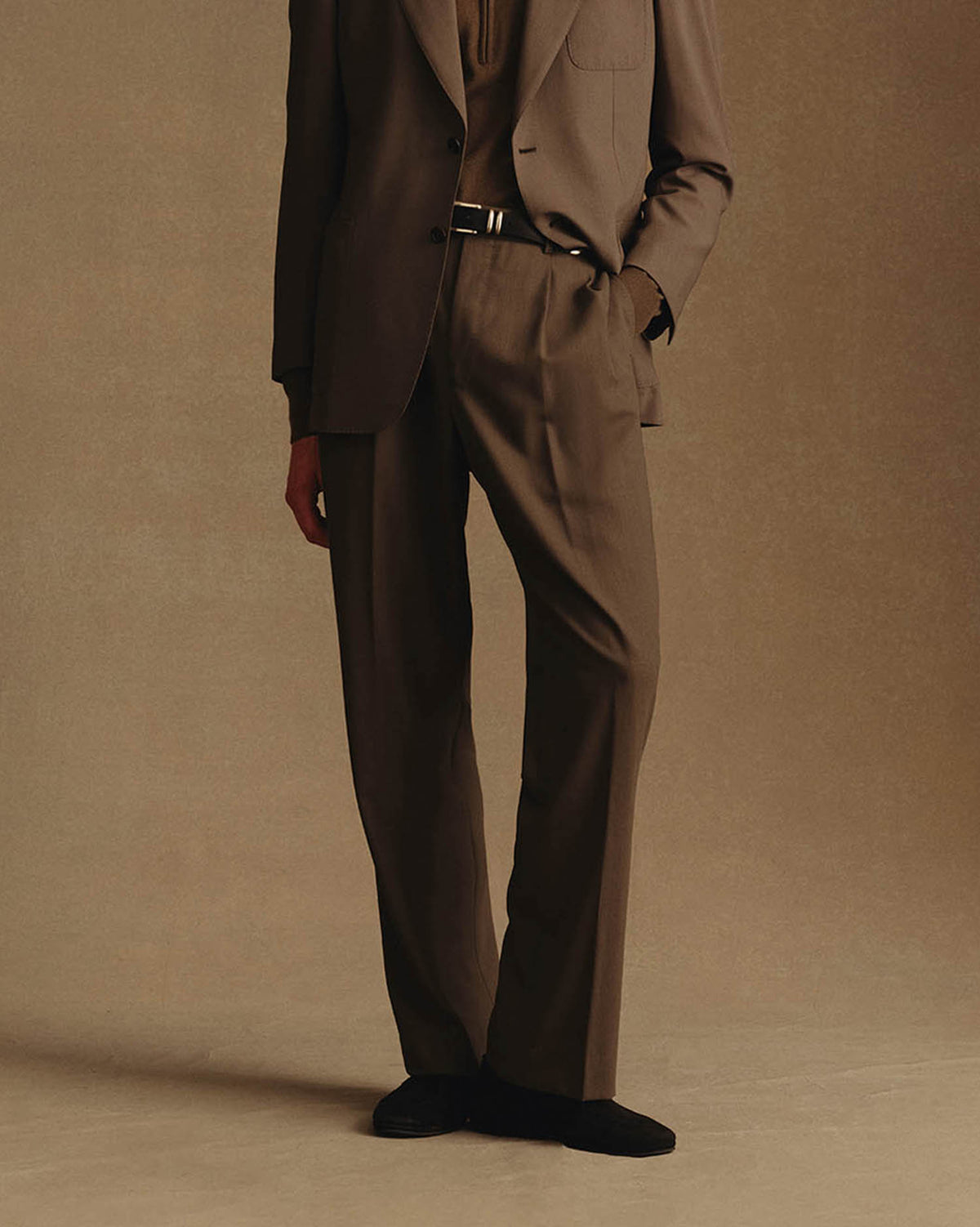 Merino S140 High Twist Classic Trousers - Dark Moss