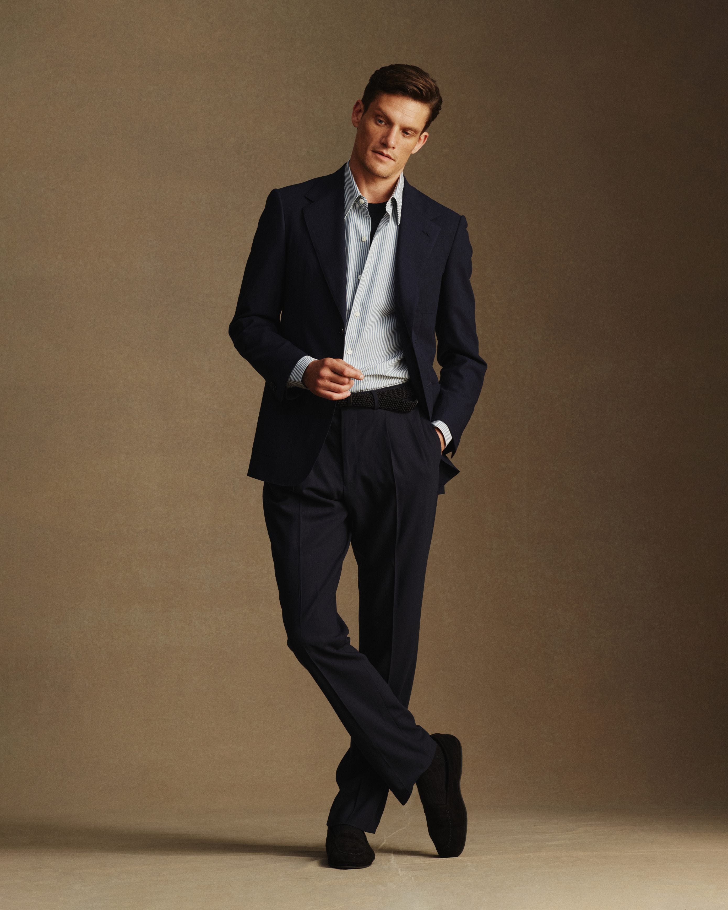 Merino S140 High Twist Trousers - Dark Navy