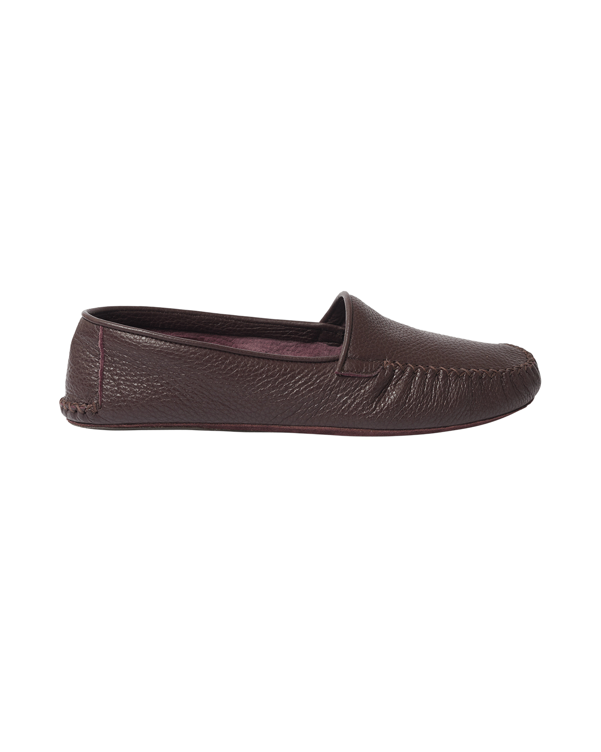 Soft Moccasin - Wine Deerskin