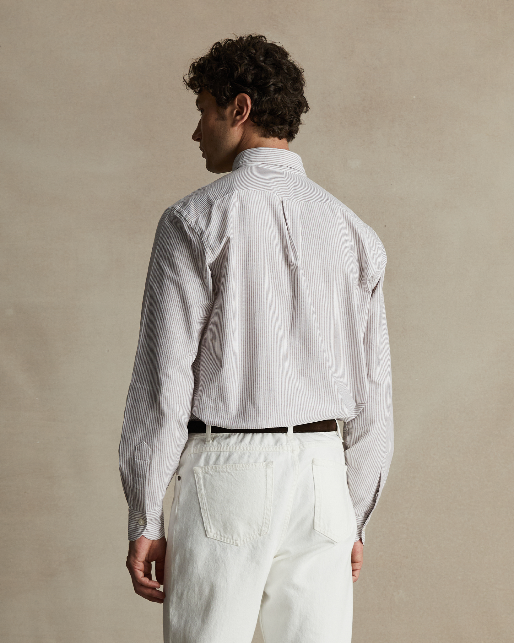 Brown Stripe Oxford Shirt