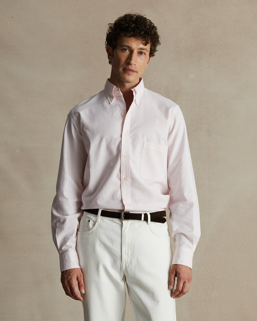 Pink Stripe Oxford Shirt